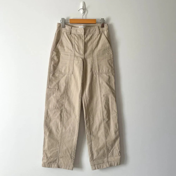 Aritzia Sunday Best New Oscar Cargo Carpenter Pants Hummus Beige Size 4 - Picture 4 of 8